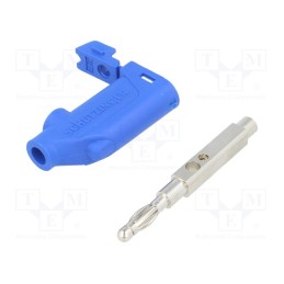 1 pcs x SCHu00dcTZINGER - FK 20 S NI / 2.5 / BL - Plug, 4mm banana, 32A, 33VAC, 70VDC, blue, Max.wire diam: 4mm, 3mΩ