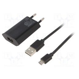 1 pcs x Goobay - 44982 - Power supply: switched-mode, plug, 5VDC, 5W, Plug: EU, 76.1%, black