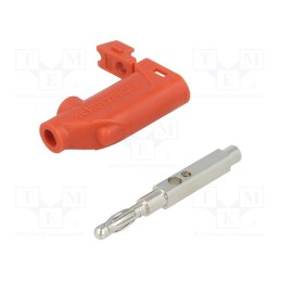 1 pcs x SCHu00dcTZINGER - FK 20 S NI / 2.5 / RT - Plug, 4mm banana, 32A, 33VAC, 70VDC, red, Max.wire diam: 4mm, 3mΩ