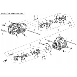 16 drive shaft crosshead cf moto 500 600 800 25x64