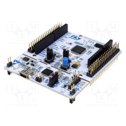 1 pcs x STMicroelectronics - NUCLEO-F334R8 - Dev.kit: STM32, STM32F334R8T6, Add-on connectors: 2, base board