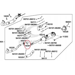 Kymco mxu 500 550 muffler gasket
