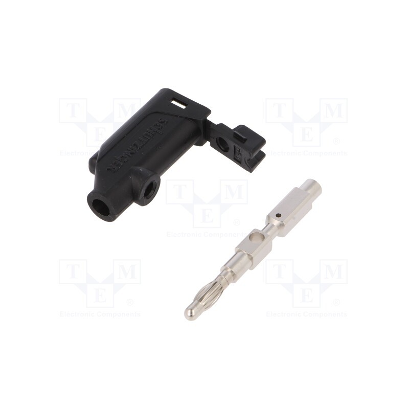 1 pcs x SCHu00dcTZINGER - FK 20 S NI / 2.5 / SW - Plug, 4mm banana, 32A, 33VAC, 70VDC, black, Max.wire diam: 4mm, 3mΩ