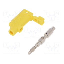 1 pcs x SCHu00dcTZINGER - FK 20 L NI / 2.5 / GE - Plug, 4mm banana, 32A, 33VAC, 70VDC, yellow, Max.wire diam: 4mm