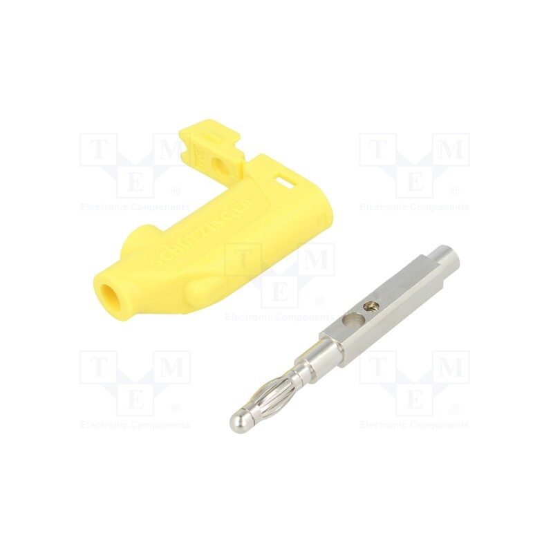 1 pcs x SCHu00dcTZINGER - FK 20 S NI / 2.5 / GE - Plug, 4mm banana, 32A, 33VAC, 70VDC, yellow, Max.wire diam: 4mm