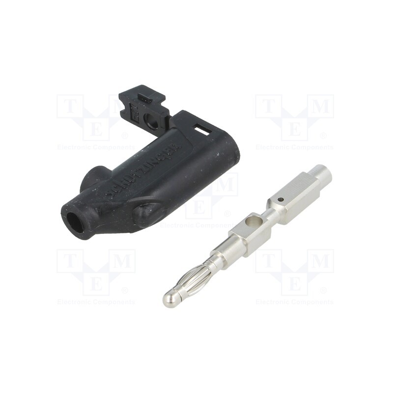 1 pcs x SCHu00dcTZINGER - FK 20 L NI / 2.5 / SW - Plug, 4mm banana, 32A, 33VAC, 70VDC, black, Max.wire diam: 4mm, 3mΩ