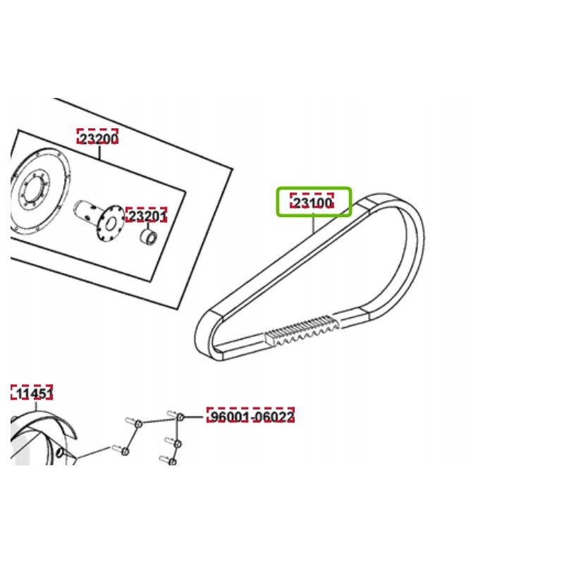 Kymco mxu 700 laadrf drd 2019 drive belt