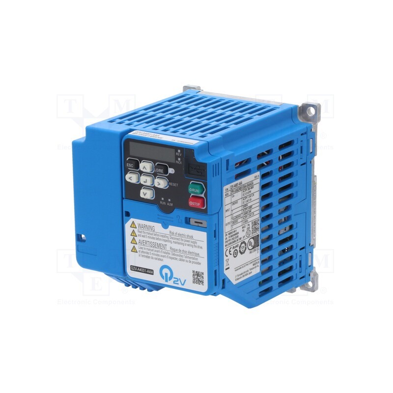 1 pcs x OMRON - Q2V-A4001-AAA - Vector inverter, 0.37kW, 3x400VAC, 3x380÷480VAC, 0÷590Hz, 1.2A