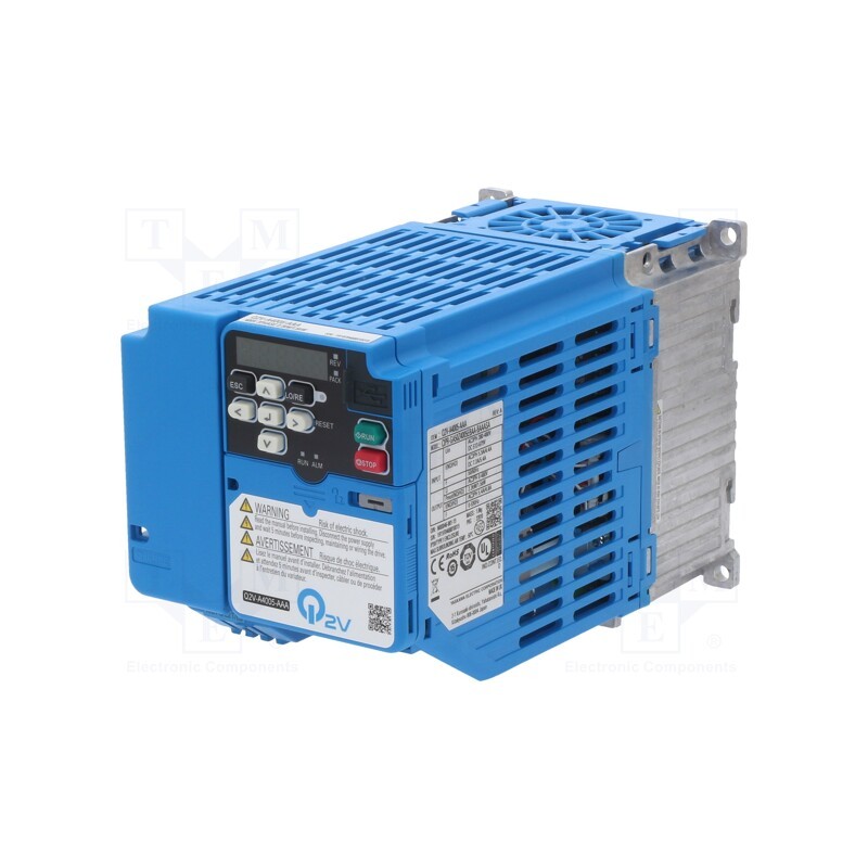 1 pcs x OMRON - Q2V-A4005-AAA - Vector inverter, 1.5/2.2kW, 3x400VAC, 3x380÷480VAC, 0÷590Hz, Q2V