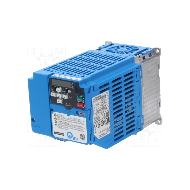 1 pcs x OMRON - Q2V-A4009-AAA - Vector inverter, 3/4kW, 3x400VAC, 3x380÷480VAC, 0÷590Hz, 7.3÷8.9A