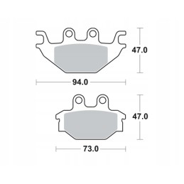 Brake pads quad atv kymco mxu maxxer kxr uxv