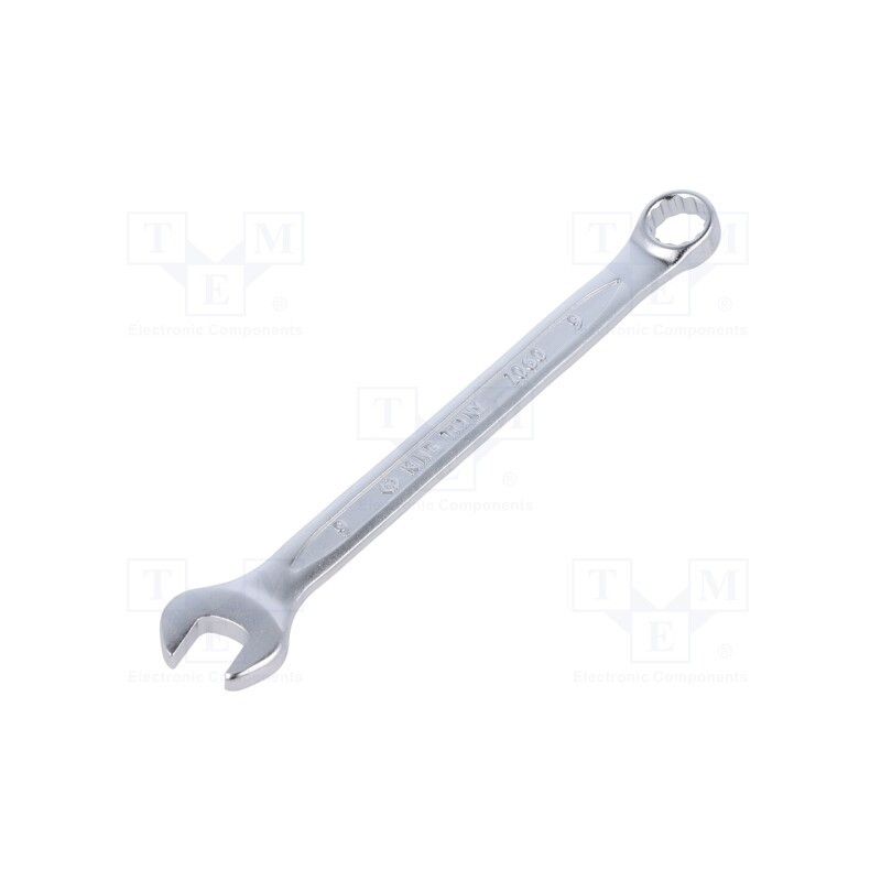 1 pcs x KING TONY - 1060-09 - Wrench, combination spanner, 9mm, Chrom-vanadium steel, L: 135mm