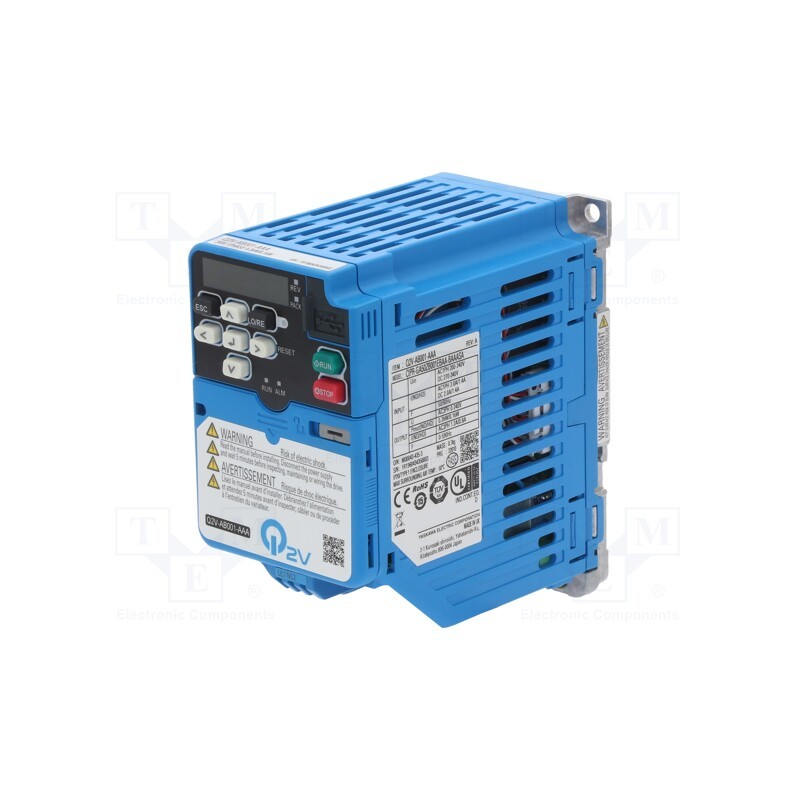 1 pcs x OMRON - Q2V-AB001-AAA - Vector inverter, Max motor power: 0.1/0.18kW, Usup: 200÷240VAC