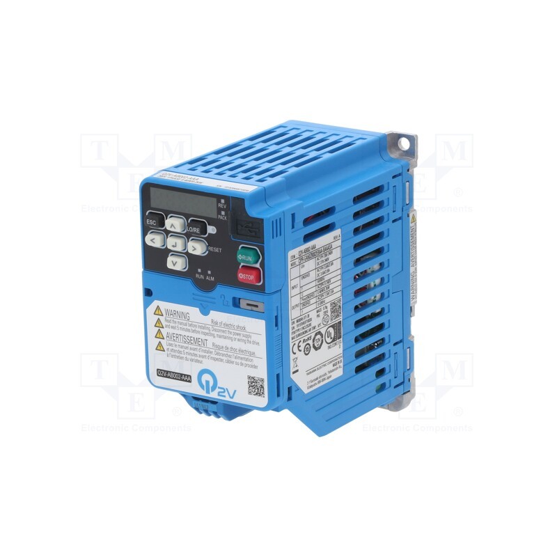 1 pcs x OMRON - Q2V-AB002-AAA - Vector inverter, Max motor power: 0.25/0.37kW, Usup: 200÷240VAC