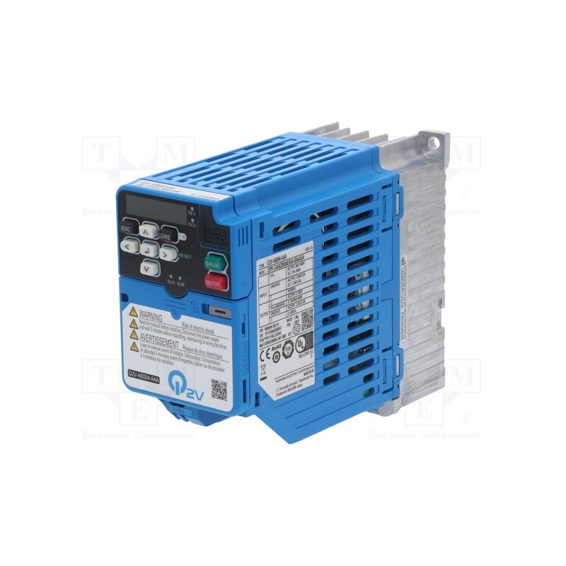 1 pcs x OMRON - Q2V-AB004-AAA - Vector inverter, Max motor power: 0.55/0.75kW, Usup: 200÷240VAC