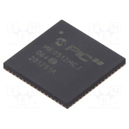 1 pcs x MICROCHIP TECHNOLOGY - PIC32MK0512MCJ064-I/R4X - IC: PIC microcontroller, 512kB, 120MHz, 2.3÷3.6VDC, SMD, QFN64