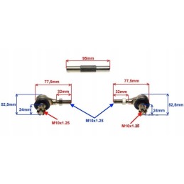 Steering rod with ends mini atv50 110 125