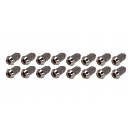Chrome-plated conical nut for wheels M10x1 25 14mm