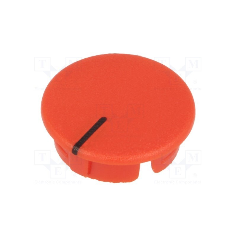 2 pcs x OKW - A4113102 - Cap, ABS, red, push-in, Pointer: black, round, A2513,A2613