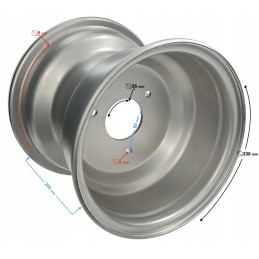 Rear rim 8x7 three holes atv moretti