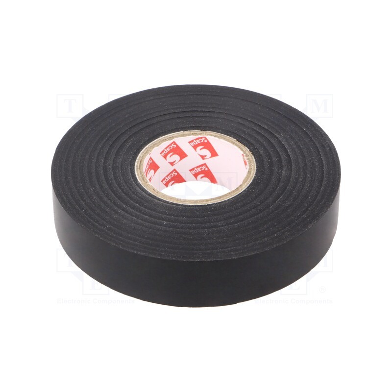 1 rol x SCAPA - TAŚMA 2705 19MM/33M CZARNA - Tape: electrical insulating, W: 19mm, L: 33m, Thk: 0.18mm, black