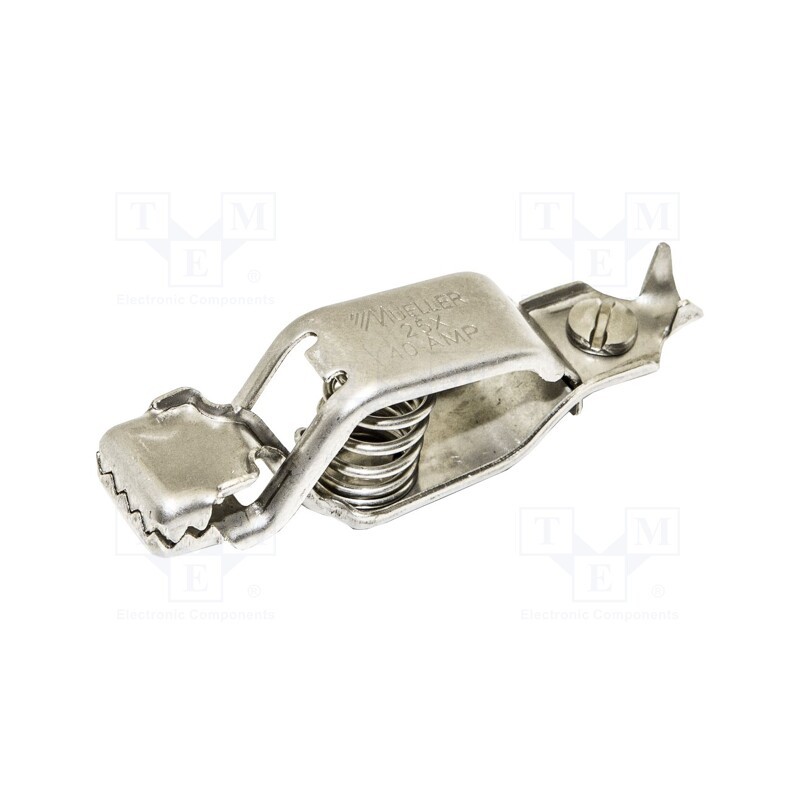 1 pcs x MUELLER ELECTRIC - BU-25X - Crocodile clip, 75A, Grip capac: max.19mm, Overall len: 76mm