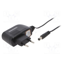 1 pcs x AIMTEC - AMA5ER4L-050100Y - Power supply: switched-mode, plug, 5VDC, 1A, 5W, Plug: EU, 73%, black