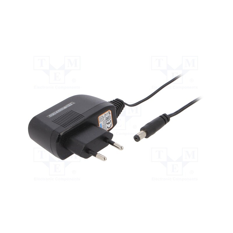 1 pcs x AIMTEC - AMA5ER4L-050100Y - Power supply: switched-mode, plug, 5VDC, 1A, 5W, Plug: EU, 73%, black