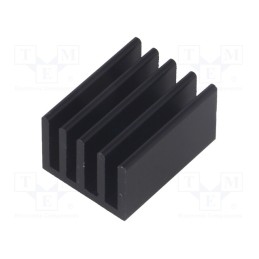 1 pcs x FISCHER ELEKTRONIK - SK 633 25 SA - Heatsink: extruded, grilled, black, L: 25mm, W: 19mm, H: 14mm