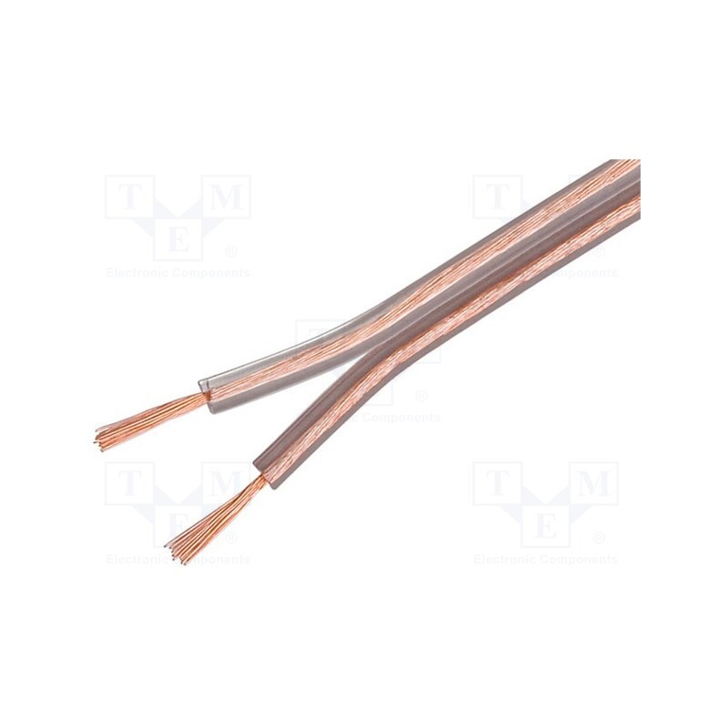 1 rol x Goobay - 15133 - Wire: loudspeaker cable, 2x2.5mm2, stranded, OFC, transparent