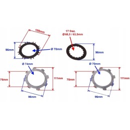 Clutch discs for quad atv automatic 50 125cc