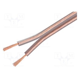 1 rol x Goobay - 15129 - Wire: loudspeaker cable, 2x1.5mm2, stranded, OFC, transparent
