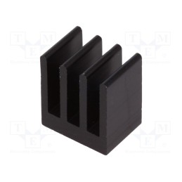 2 pcs x FISCHER ELEKTRONIK - ICKSMDK10SA - Heatsink: extruded, black, L: 10mm, W: 13.5mm, H: 15.24mm, 23.4K/W