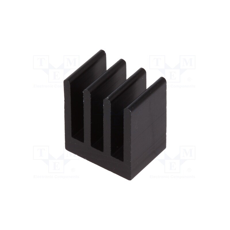 2 pcs x FISCHER ELEKTRONIK - ICKSMDK10SA - Heatsink: extruded, black, L: 10mm, W: 13.5mm, H: 15.24mm, 23.4K/W