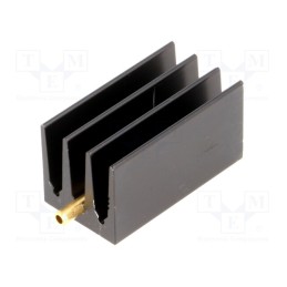1 pcs x FISCHER ELEKTRONIK - SK 437 30 STS - Heatsink: extruded, grilled, TO220, black, L: 30mm, W: 16mm, H: 16mm