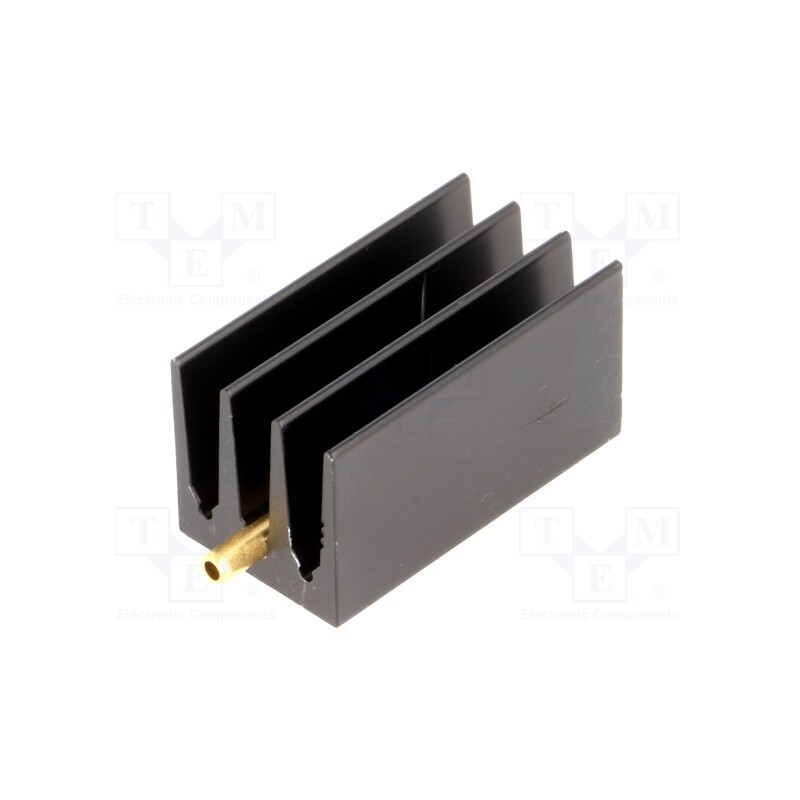 1 pcs x FISCHER ELEKTRONIK - SK 437 30 STS - Heatsink: extruded, grilled, TO220, black, L: 30mm, W: 16mm, H: 16mm