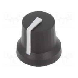 2 pcs x CLIFF - CL170844BR - Knob, with pointer, rubber,plastic, Øshaft: 6mm, Ø16.8x14.5mm