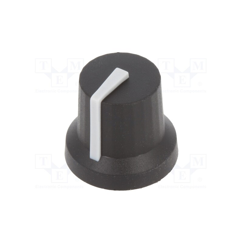 2 pcs x CLIFF - CL170844BR - Knob, with pointer, rubber,plastic, Øshaft: 6mm, Ø16.8x14.5mm
