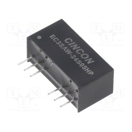 1 pcs x CINCON - EC3SAW-24S05HP - Converter: DC/DC, 3W, Uin: 9÷36V, Uout: 5VDC, Iout: 600mA, 100kHz