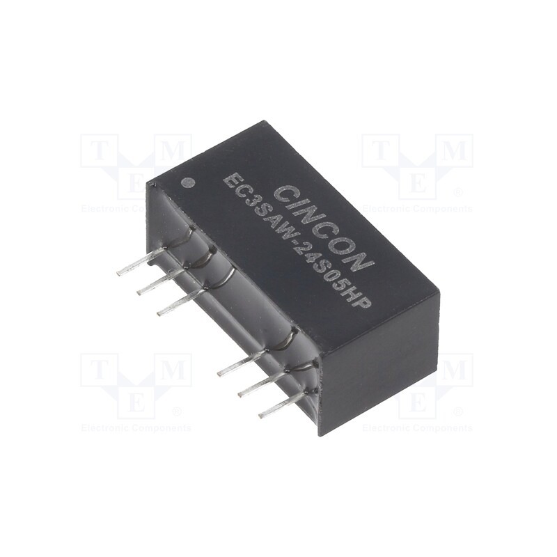 1 pcs x CINCON - EC3SAW-24S05HP - Converter: DC/DC, 3W, Uin: 9÷36V, Uout: 5VDC, Iout: 600mA, 100kHz