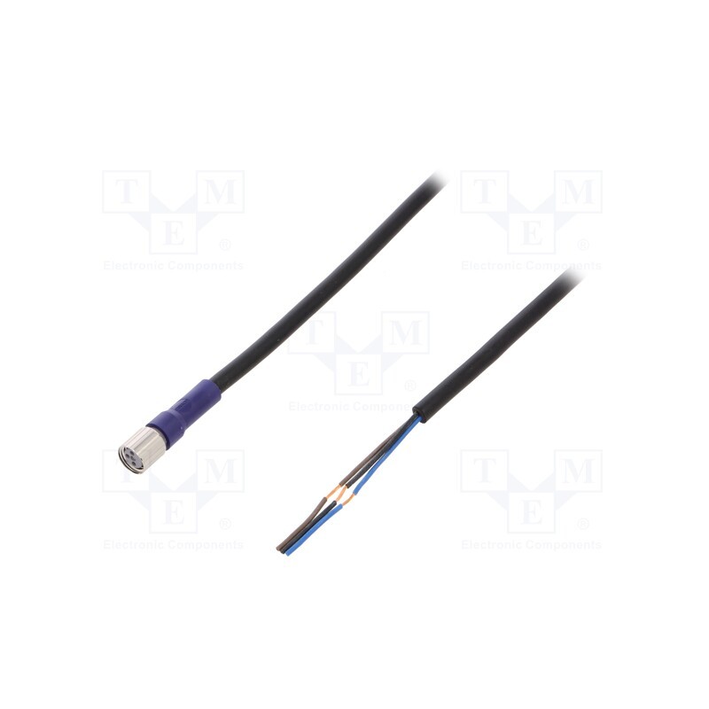 1 pcs x OMRON - XS3F-LM8PVC3S2M - Connection lead, M8, PIN: 3, straight, 2m, plug, 0.5A, -10÷65°C, PVC