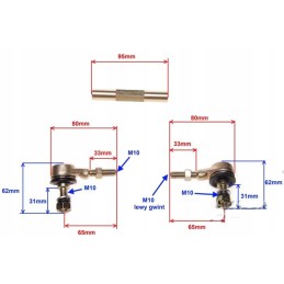 Steering rod with mini atv 110 ends