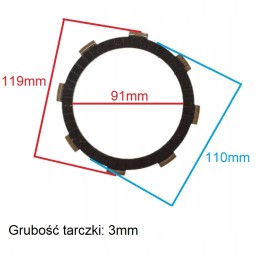 The clutch disc of the ATV 250 Stxe Quad drive