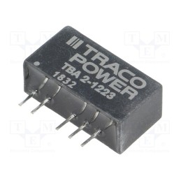 1 pcs x TRACO POWER - TBA 2-1223 - Converter: DC/DC, 2W, Uin: 10.8÷13.2V, Uout: 15VDC, Uout2: -15VDC