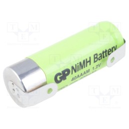 1 pcs x GP - 40AAAM - Re-battery: Ni-MH, 2/3AAA, 1.2V, 400mAh, Ø10.2x29.3mm, 40mA