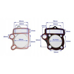 Head gasket and cross cylinder 110 125cc