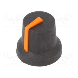 2 pcs x CLIFF - CL170854BR - Knob, with pointer, rubber,plastic, Øshaft: 6mm, Ø16.8x14.5mm
