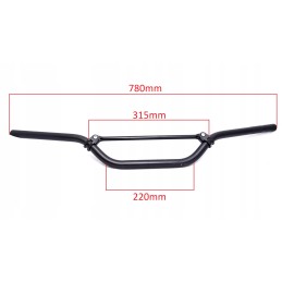 22 mm enduro handlebar, black aluminum
