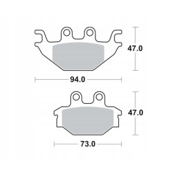Brake pads front rear TGB Blade Target 425