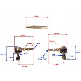 Steering rod with ends mini atv90 110 125